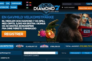 Diamond7casino 50 Gratis Spinn & 5000 KR Ekstra Bonus