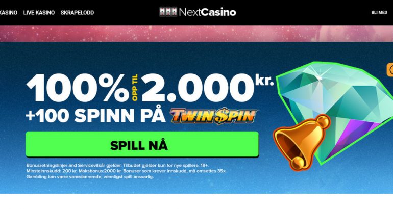 NextCasino gratis spinn uten innskudd kasino