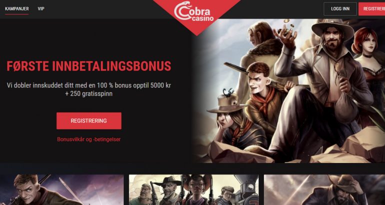 CobraCasino gratisspinn bonuskode kampanjer vip