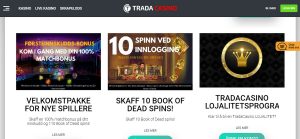 Tradacasino gratis spinn uten innskudd tilbud