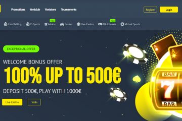 YoniBet 500 EUR Casino Bonus & Sportsbook Promotions