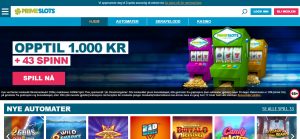 primeslots kasino spinnautomater bonuskoden