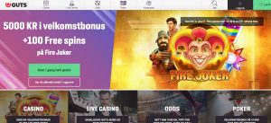 Guts casino gratisspinn bonus odds free poker