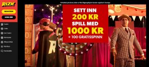 Rizk casino gratisspinn bonus odds norway