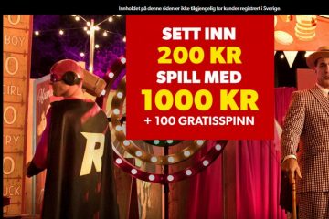 Rizk Casino 100 Gratisspinn & 400 % Velkomstbonus