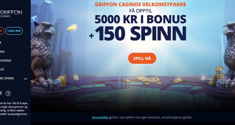 GriffonCasino bonus spinn uten innskudd gratis
