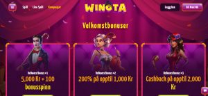 Winota casino gratis spinn uten innskudd