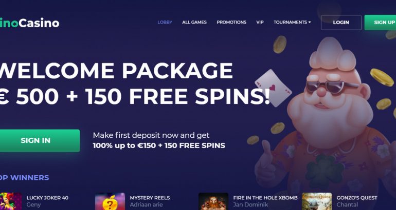 PinoCasino free spins promo code no deposit