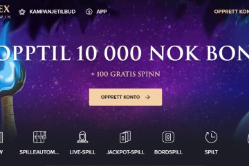 CasinoRex 100 Gratis Spinn & 10 000 NOK Velkomstbonus