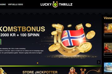 Luckythrillz 100 Spinn & 2000 KR Velkomstbonus