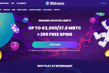 Bitdreams 200 Gratisspinn & Up to 2000 EUR Bonuser