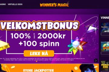 Winnersmagic 100 Spinn & 2000 KR Velkomstbonus
