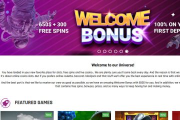 Universalslots 300 free spins + 650$ welcome bonus