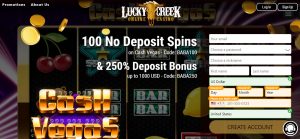 LuckyCreek no deposit bonus code free usa