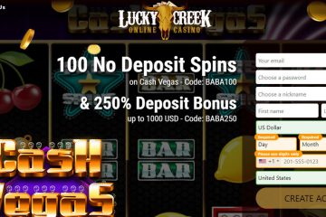 LuckyCreek Spesiell 100 ingen innskudd spinn bonuskode