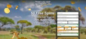 TreasureMile free no deposit bonus code gratis