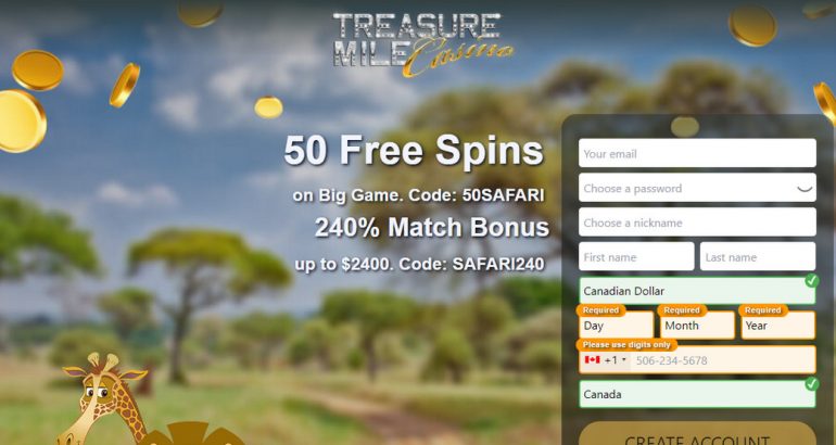 TreasureMile free no deposit bonus code gratis