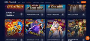 NineCasino free no deposit bonus code gratis