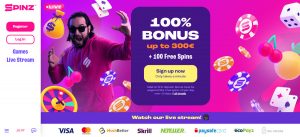 Spinz no deposit bonus code free