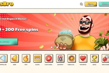 SpinsBro Casino 200 Gratis spinn & 1000 EUR bonus
