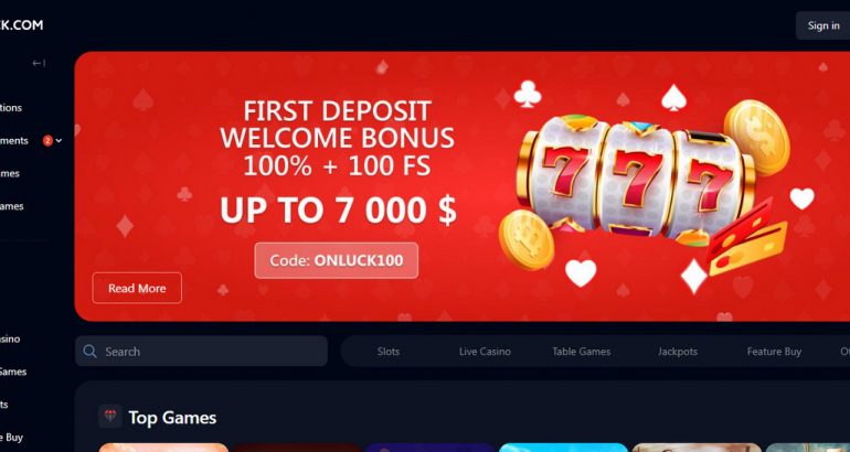 OnLuck no deposit bonus code free spins