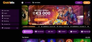 Gratowin no deposit free spins bonus code