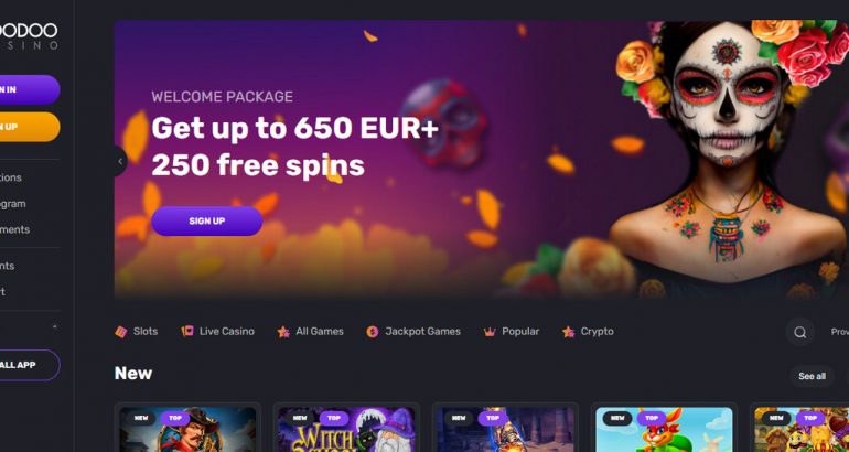 Voodoo Casino no deposit free spins code
