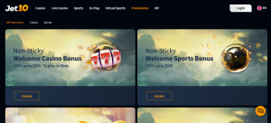 Jet10 casino no deposit free bonus code