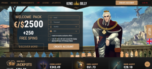 kingbillycasino free no deposit spins code