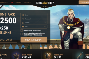 KingbillyCasino 250 gratisspinn & Velkomstpakke 2500 EUR