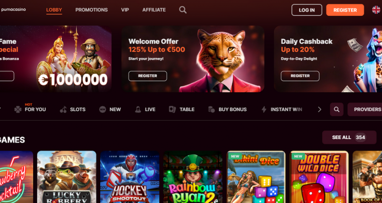 PumaCasino no deposit bonus code free